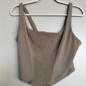 Victoria's Secret Olive Green Corset Style Low Support Sports Bra